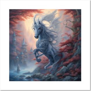 fantasy unicorn Posters and Art